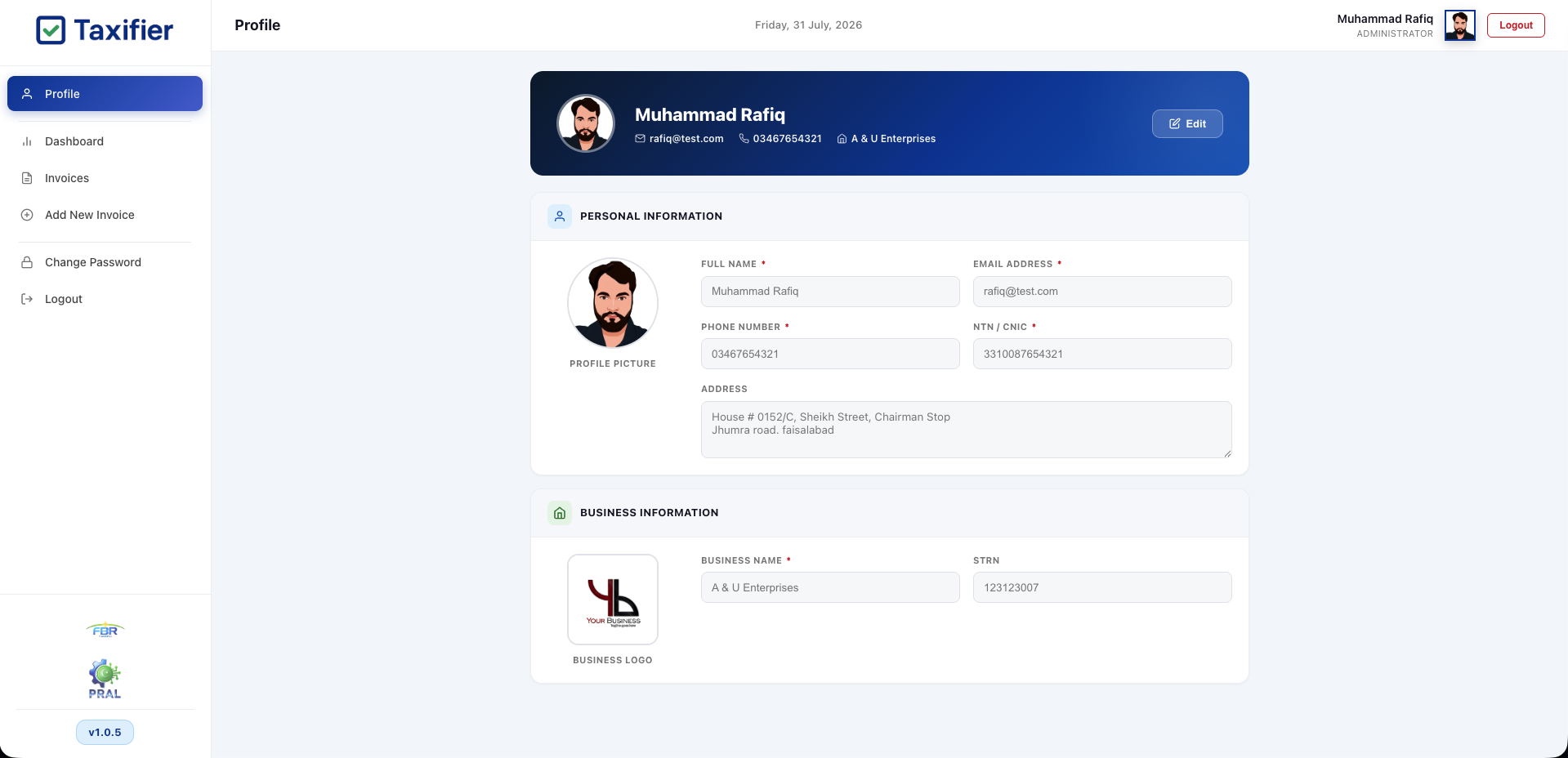 Profile & Settings